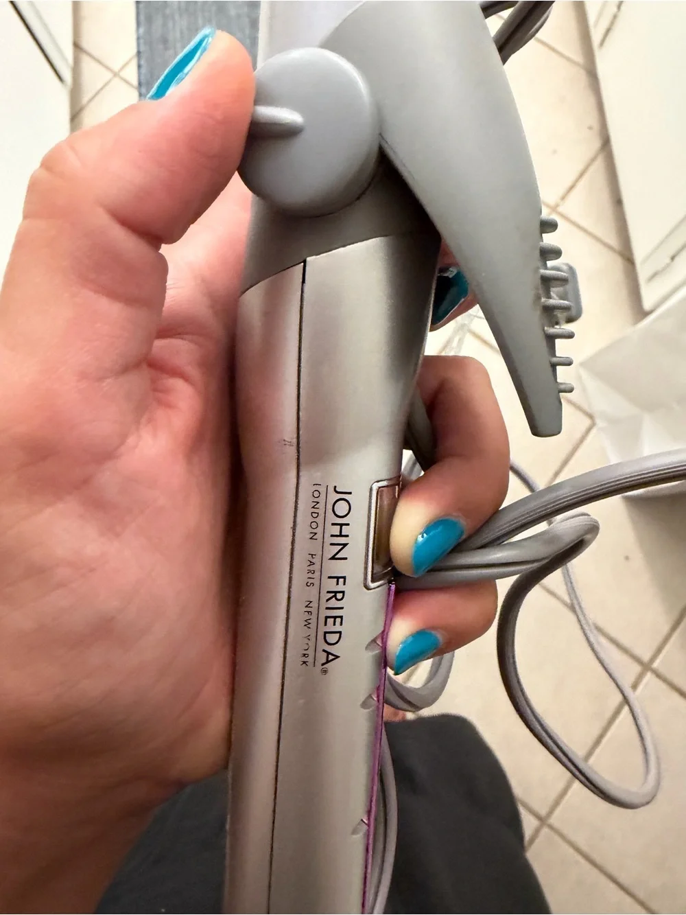 Silver Curling Iron - Gray Barrel